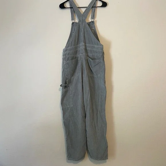 American Eagle Size Small Corduroy Overalls Womens Carpenter Utility Cotton - Picture 5 of 11